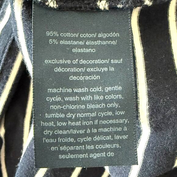 Tommy Hilfiger Striped Shirt Dress Size Medium Logo Casual Size Medium Navy Blue - Picture 9 of 11